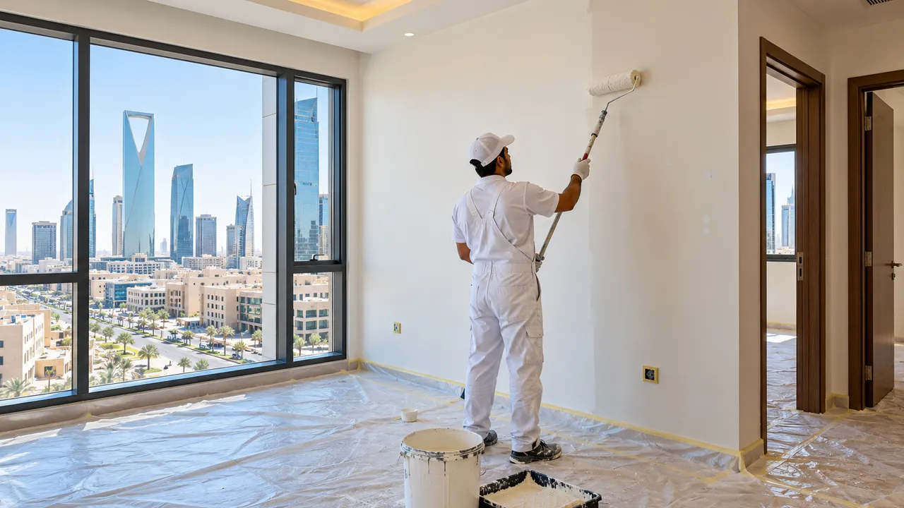 معلم دهانات الصحافة يجهز شقة سكنية للإيجار